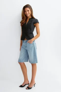 Shaped utility top - Schwarz - Dame - Gina Tricot