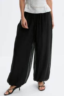 Sheer balloon trousers - Schwarz - Dame - Gina Tricot