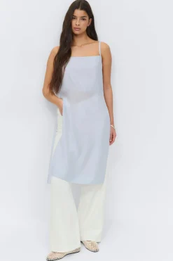 Sheer dress - Blau - Dame - Gina Tricot