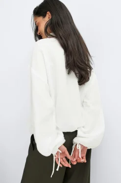 Sheer high neck jacket - Weiß - Dame - Gina Tricot
