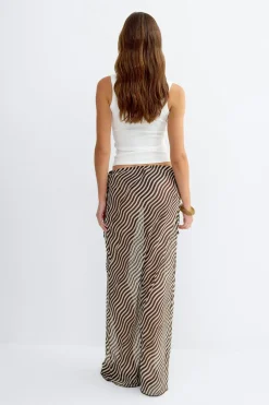 Sheer maxi skirt - Weiß - Dame - Gina Tricot