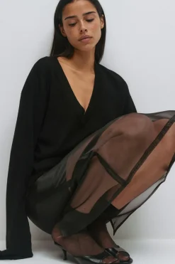 Sheer skirt - Schwarz - Dame - Gina Tricot