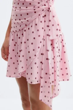Sheer wrap dress - Rosa - Dame - Gina Tricot