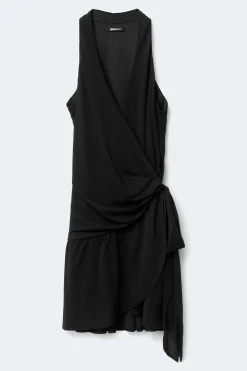 Sheer wrap dress - Schwarz - Dame - Gina Tricot