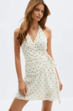 Sheer wrap dress - Schwarz - Dame - Gina Tricot