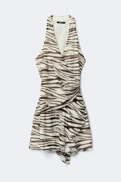 Sheer wrap dress - Weiß - Dame - Gina Tricot