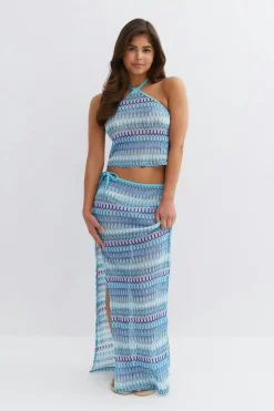 14+ shell maxi skirt - Blau - Gina Tricot