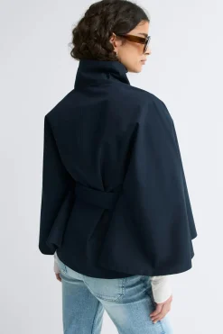 Short cape trench jacket - Blau - Dame - Gina Tricot