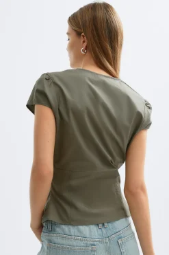 Short sleeve top - Grün - Dame - Gina Tricot