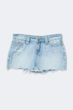 14+ slay low denim skirt - Blau - Gina Tricot