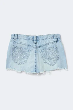 14+ slay low denim skirt - Blau - Gina Tricot