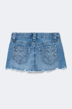 14+ slay low denim skirt - Blau - Gina Tricot