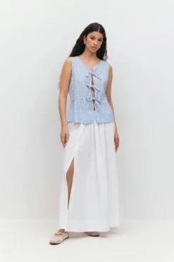 Sleeveless blouse - Blau - Dame - Gina Tricot