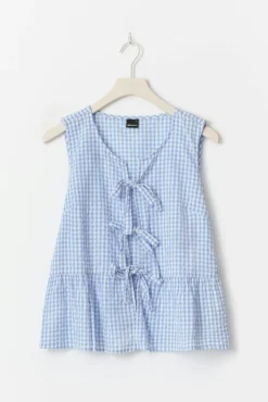 Sleeveless blouse - Blau - Dame - Gina Tricot