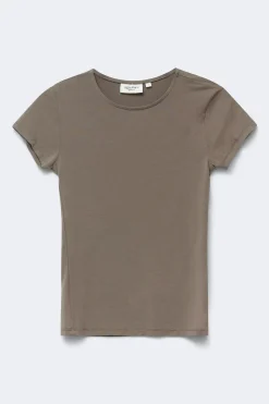Slim fit top - Beige - Dame - Gina Tricot