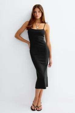 90s midi dress - Schwarz - Dame - Gina Tricot