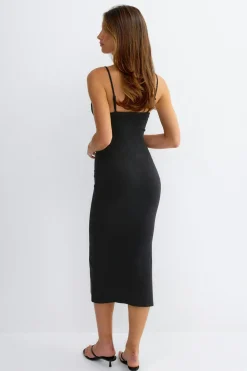 90s midi dress - Schwarz - Dame - Gina Tricot