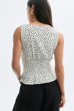 Smock top - Schwarz - Dame - Gina Tricot