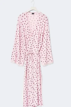 Soft lace loungewear robe - Rosa - Dame - Gina Tricot