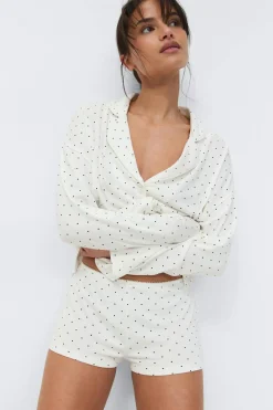 Soft pyjamas hotpants - Weiß - Dame - Gina Tricot