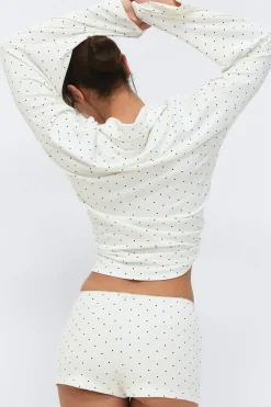 Soft pyjamas hotpants - Weiß - Dame - Gina Tricot