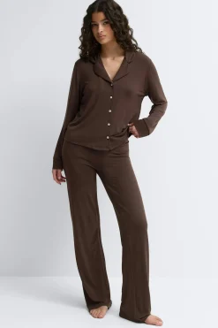 Soft pyjamas shirt - Lila - Dame - Gina Tricot