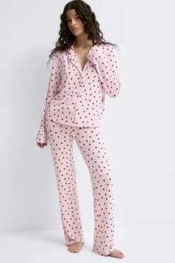 Soft pyjamas shirt - Rosa - Dame - Gina Tricot