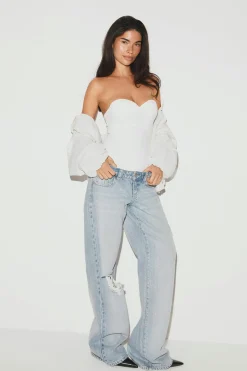 Soft sculpt balconette body - Weiß - Dame - Gina Tricot