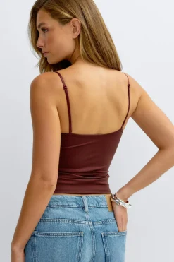 Soft shaping wow singlet - Braun - Dame - Gina Tricot