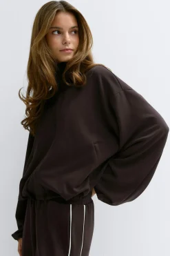 Soft sporty zip jacket - Braun - Dame - Gina Tricot