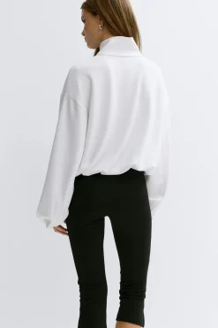 Soft sporty zip jacket - Weiß - Dame - Gina Tricot