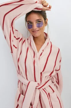 Soft terry bathrobe - Rosa - Dame - Gina Tricot