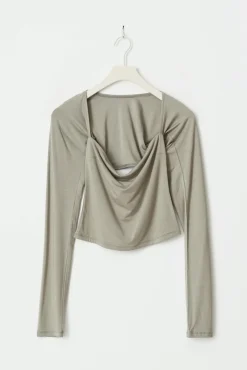 Soft touch square top - Grau - Dame - Gina Tricot