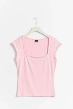 Soft touch tight top - Rosa - Dame - Gina Tricot