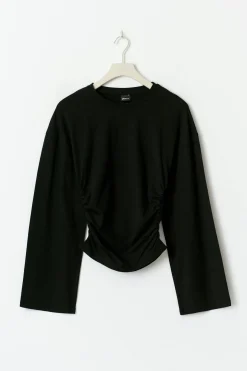 Soft touch wide sleeve top - Schwarz - Dame - Gina Tricot