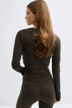 Soft wrap yoga cardigan - Braun - Dame - Gina Tricot