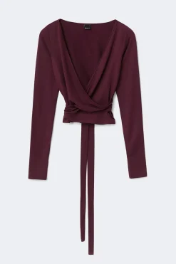 Soft wrap yoga cardigan - Rot - Dame - Gina Tricot
