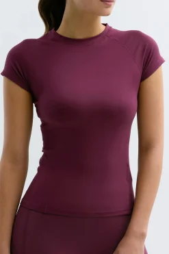 Soft yoga tee - Rot - Dame - Gina Tricot