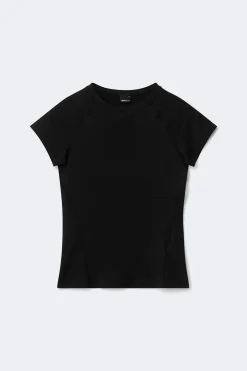 Soft yoga tee - Schwarz - Dame - Gina Tricot