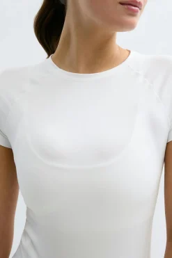 Soft yoga tee - Weiß - Dame - Gina Tricot