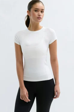 Soft yoga tee - Weiß - Dame - Gina Tricot