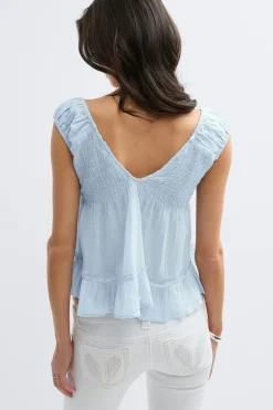 14+ sol blouse - Blau - Gina Tricot