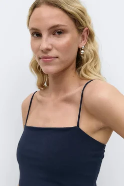 spaghetti strap singlet - Blau - Dame - Gina Tricot