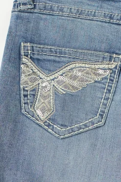 14+ sparkle flare jeans tall - Blau - Gina Tricot