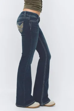 14+ sparkle low flare jeans - Blau - Gina Tricot