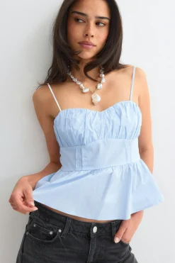 Strap top - Blau - Dame - Gina Tricot