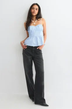 Strap top - Blau - Dame - Gina Tricot