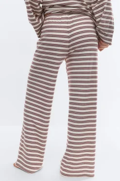 Striped soft trousers - Lila - Dame - Gina Tricot