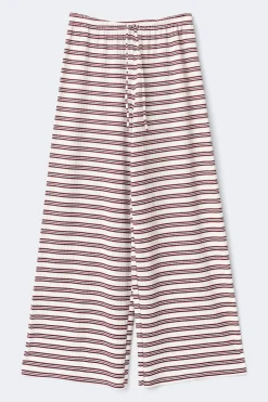 Striped soft trousers - Lila - Dame - Gina Tricot