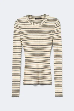Stripe knitted top - Gelb - Dame - Gina Tricot